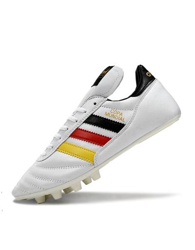 Adidas Mundial Team Astro TF Low-Tops Football Shoes - White/Black/Red/Yellow