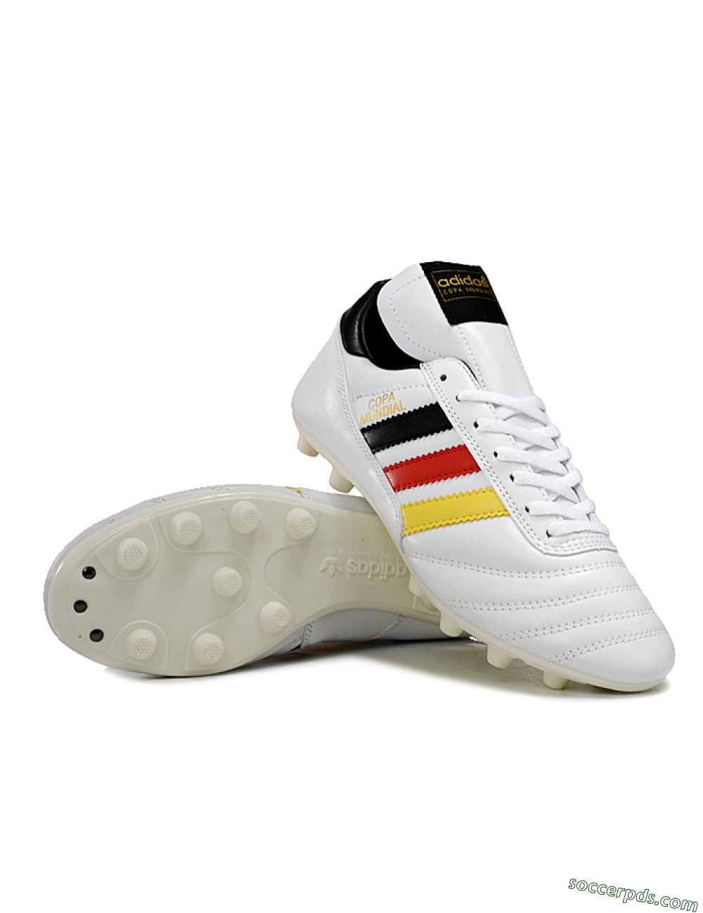 Adidas Mundial Team Astro TF Low-Tops Football Shoes - White/Black/Red/Yellow 3