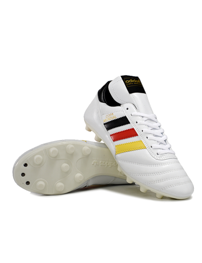 Adidas Mundial Team Astro TF Low-Tops Football Shoes - White/Black/Red/Yellow