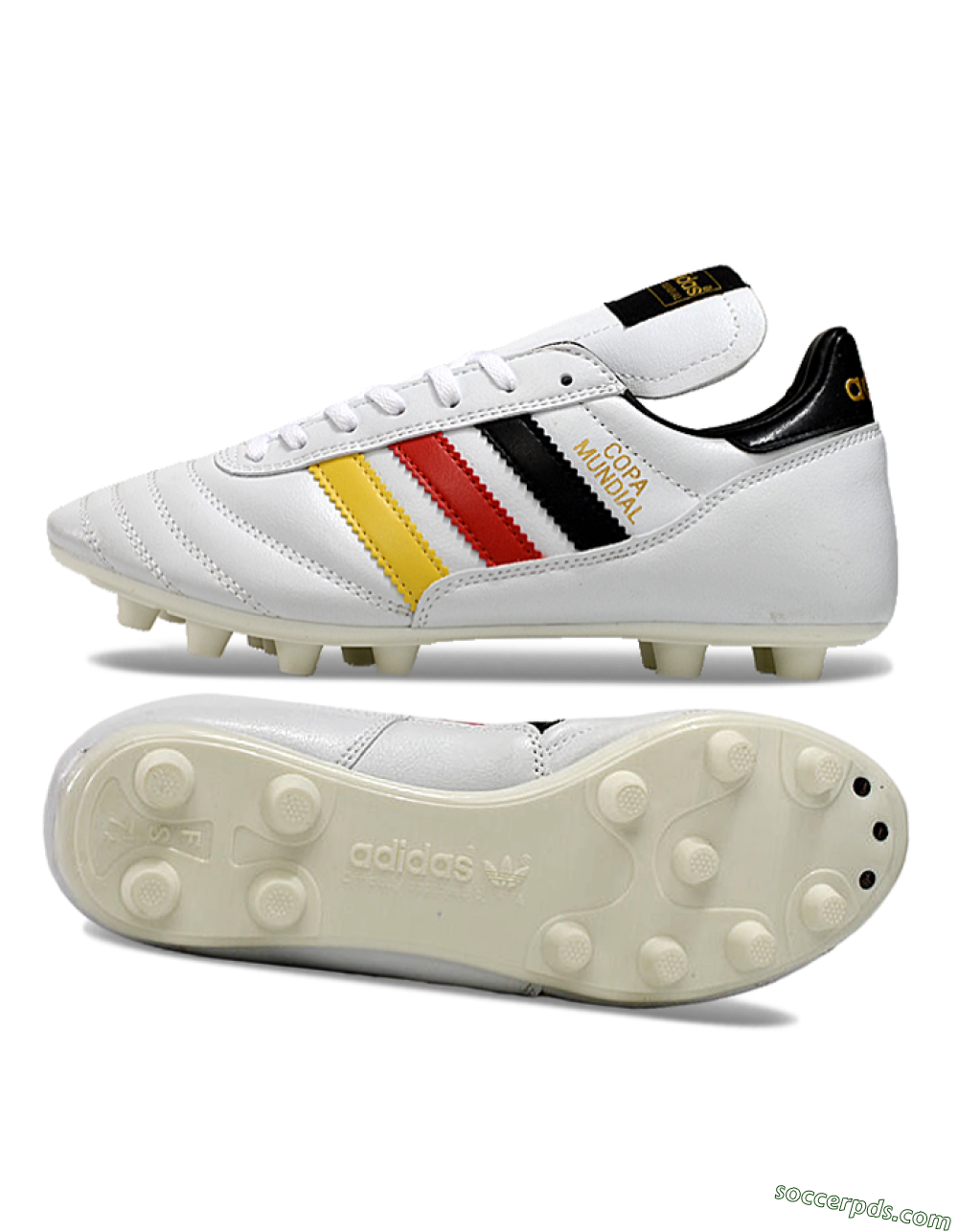 Adidas Mundial Team Astro TF Low-Tops Football Shoes - White/Black/Red/Yellow 0