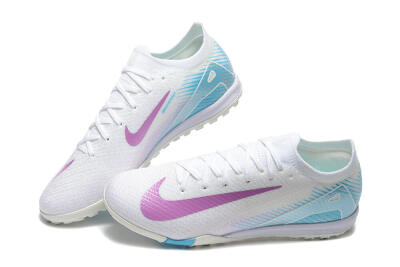 Nike Air Zoom Mercurial Vapor 16 Elite TF Low-Tops Football Shoes - White/Purple/Blue