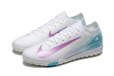 Nike Air Zoom Mercurial Vapor 16 Elite TF Low-Tops Football Shoes - White/Purple/Blue
