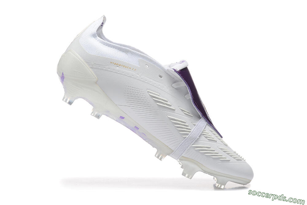 Adidas Predator Accuracy Elite Foldover Tongue FG Low-Tops Football Boots - White/Purple/Gold 7