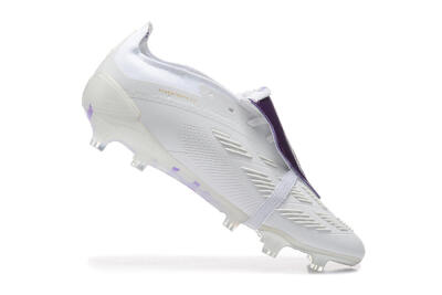 Adidas Predator Accuracy Elite Foldover Tongue FG Low-Tops Football Boots - White/Purple/Gold