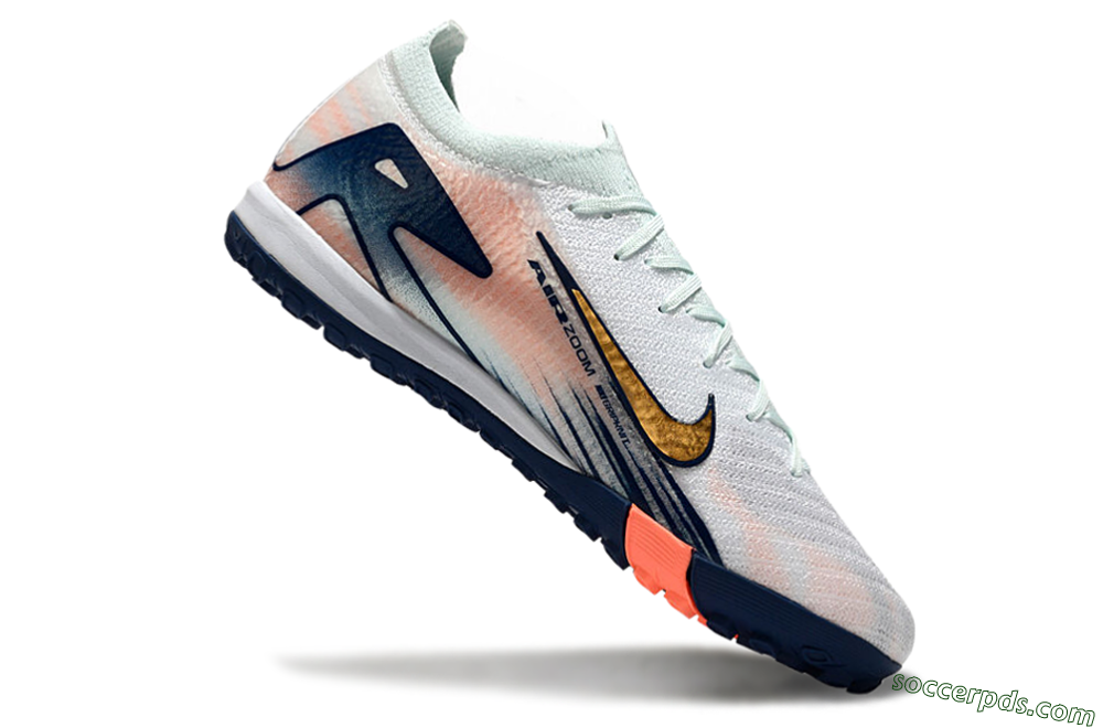 Nike Air Zoom Mercurial Vapor 16 Elite TF Low-Tops Football Shoes - Jade/Gold/Blue 5