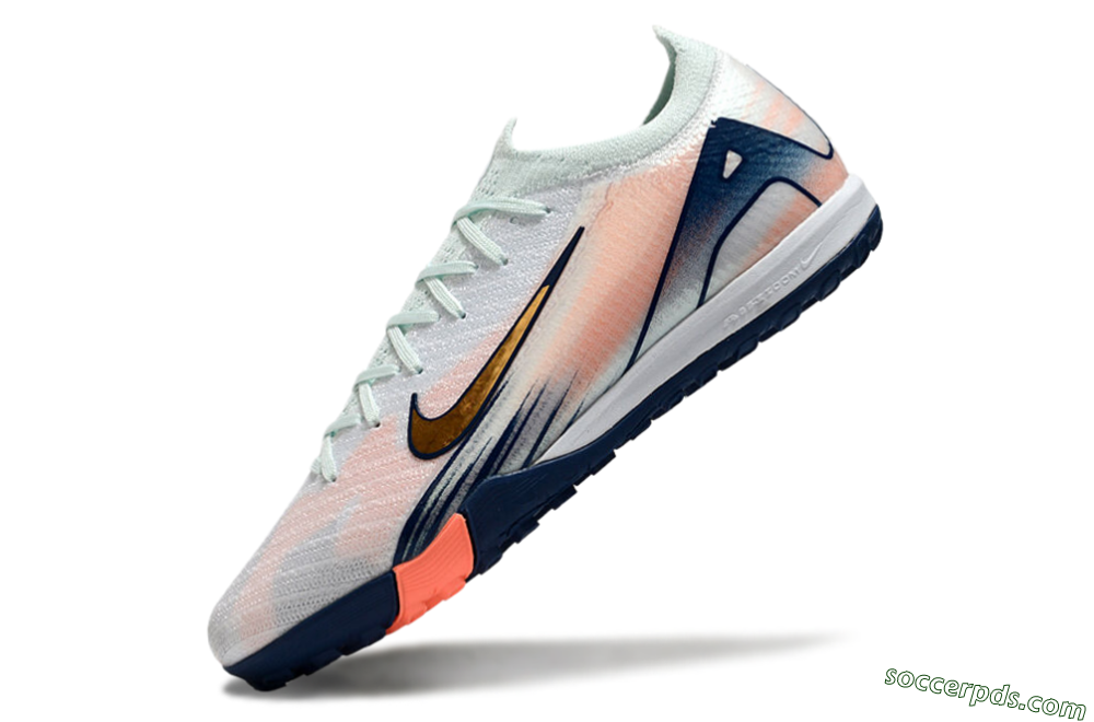 Nike Air Zoom Mercurial Vapor 16 Elite TF Low-Tops Football Shoes - Jade/Gold/Blue 6