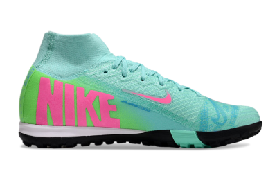 Nike Air Zoom Mercurial Superfly 10 Elite TF High-Tops Football Shoes - Jade/Pink/Black