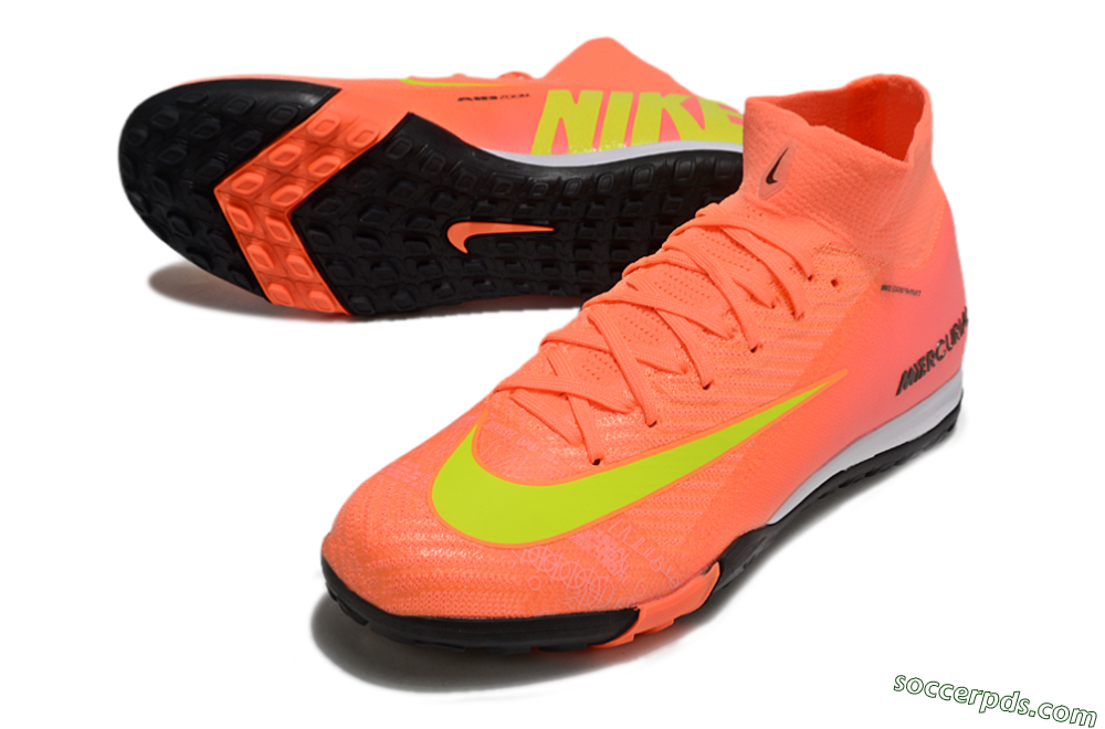 Nike Air Zoom Mercurial Superfly 10 Elite TF High-Tops Football Shoes - Red/Yellow/White 3
