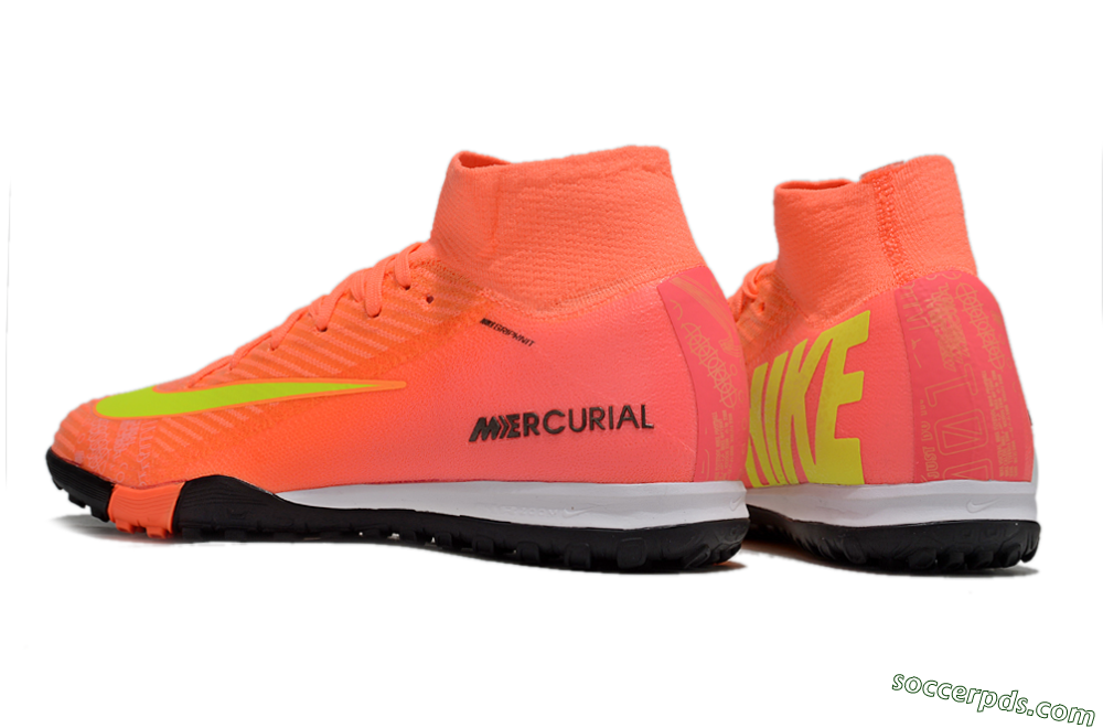 Nike Air Zoom Mercurial Superfly 10 Elite TF High-Tops Football Shoes - Red/Yellow/White 4