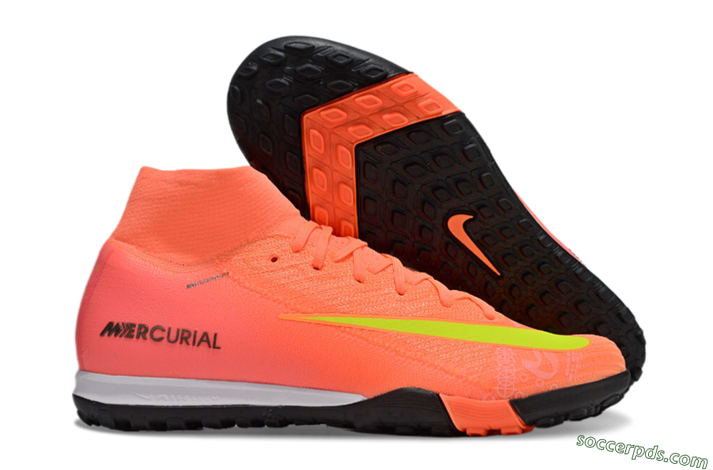 Nike Air Zoom Mercurial Superfly 10 Elite TF High-Tops Football Shoes - Red/Yellow/White 1