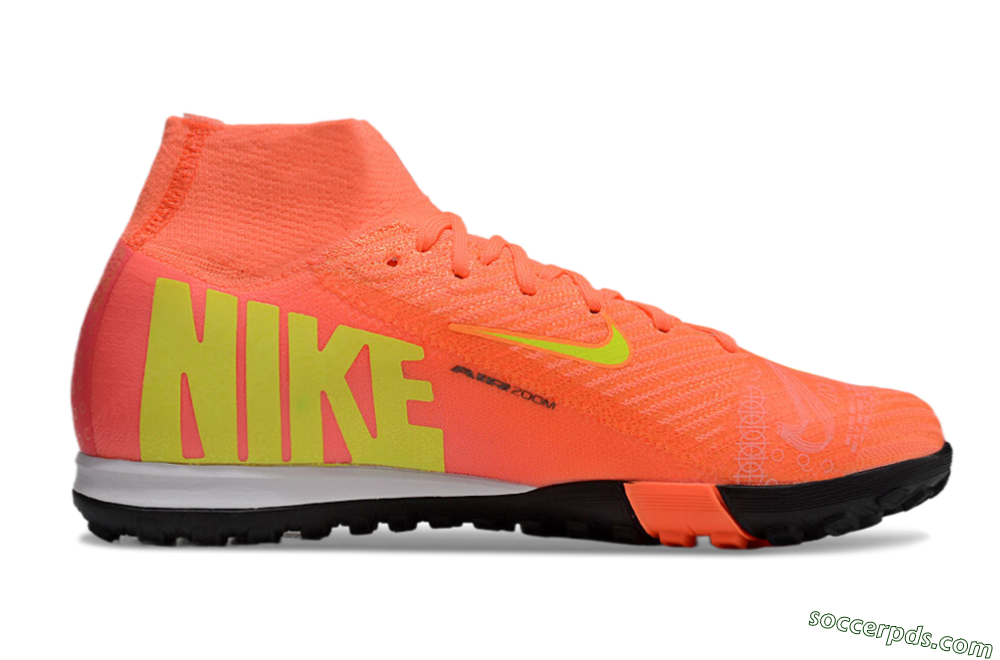 Nike Air Zoom Mercurial Superfly 10 Elite TF High-Tops Football Shoes - Red/Yellow/White 5