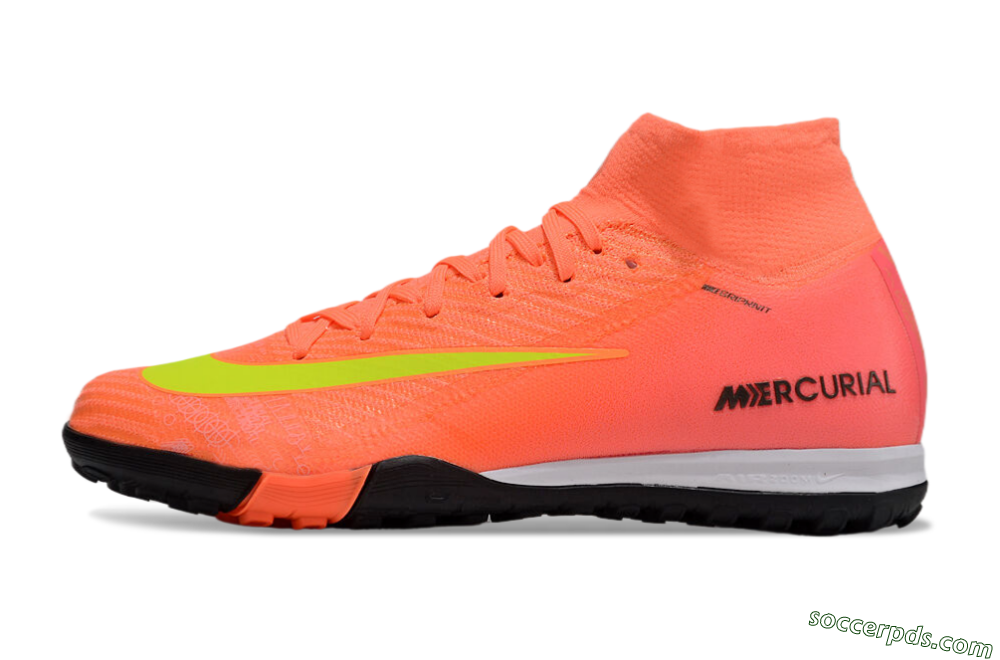 Nike Air Zoom Mercurial Superfly 10 Elite TF High-Tops Football Shoes - Red/Yellow/White 2