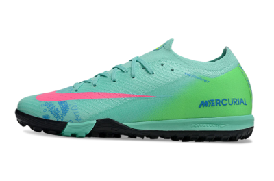 Nike Air Zoom Mercurial Vapor 16 Elite TF Low-Tops Football Shoes - Jade/Pink/Blue