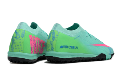 Nike Air Zoom Mercurial Vapor 16 Elite TF Low-Tops Football Shoes - Jade/Pink/Blue