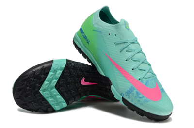 Nike Air Zoom Mercurial Vapor 16 Elite TF Low-Tops Football Shoes - Jade/Pink/Blue