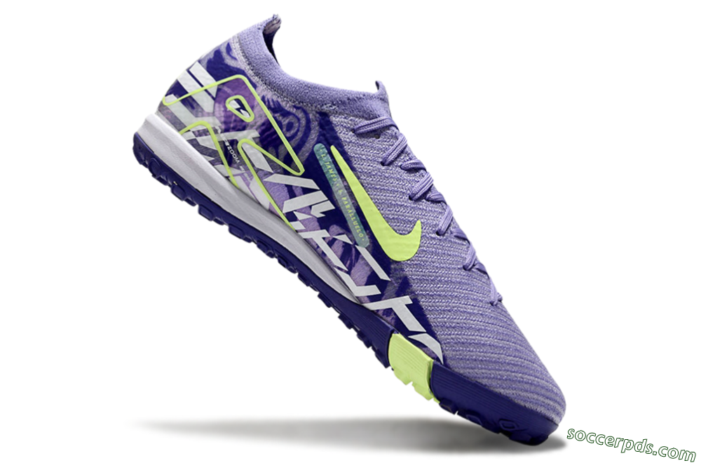 Nike Air Zoom Mercurial Vapor 16 Elite TF Low-Tops Football Shoes - Purple/Yellow/White 5