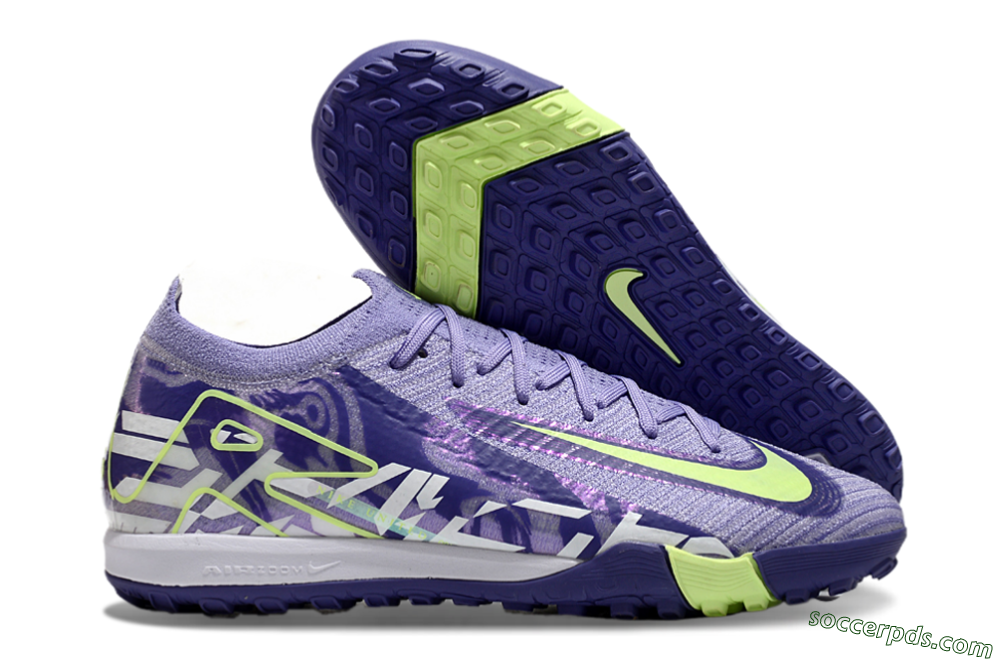 Nike Air Zoom Mercurial Vapor 16 Elite TF Low-Tops Football Shoes - Purple/Yellow/White 1