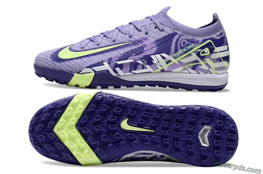 Nike Air Zoom Mercurial Vapor 16 Elite TF Low-Tops Football Shoes - Purple/Yellow/White 0