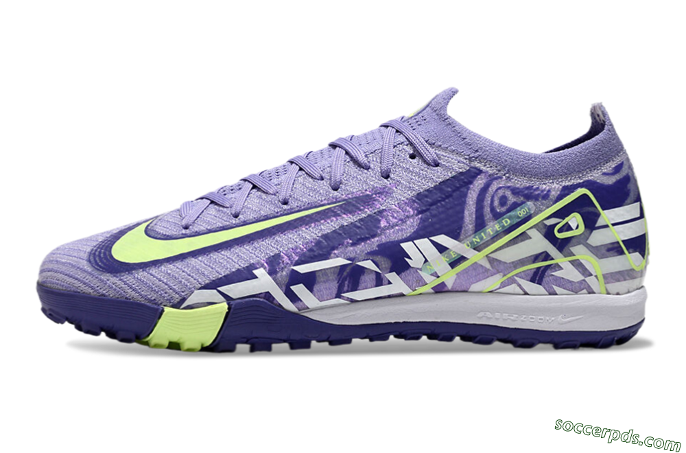 Nike Air Zoom Mercurial Vapor 16 Elite TF Low-Tops Football Shoes - Purple/Yellow/White 2