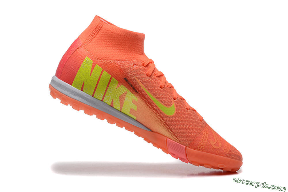 Nike Air Zoom Mercurial Superfly 10 Elite TF High-Tops Football Shoes - Red/Yellow/White 7