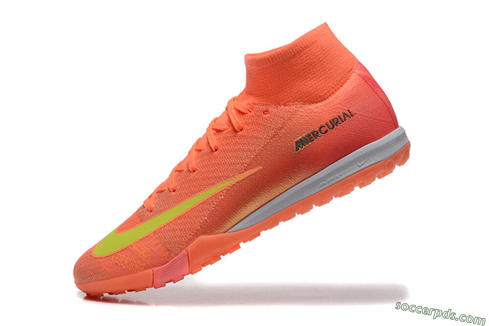 Nike Air Zoom Mercurial Superfly 10 Elite TF High-Tops Football Shoes - Red/Yellow/White 8