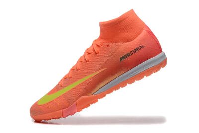 Nike Air Zoom Mercurial Superfly 10 Elite TF High-Tops Football Shoes - Red/Yellow/White
