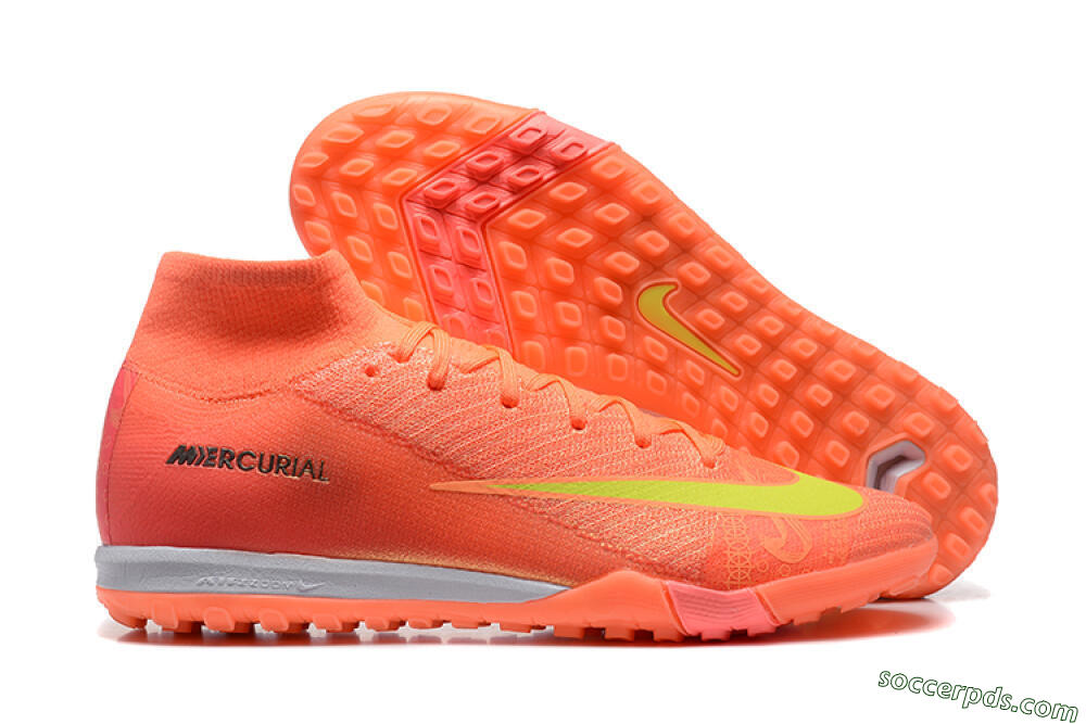 Nike Air Zoom Mercurial Superfly 10 Elite TF High-Tops Football Shoes - Red/Yellow/White 1