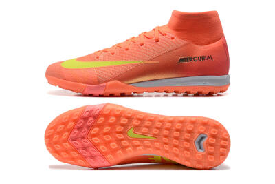 Nike Air Zoom Mercurial Superfly 10 Elite TF High-Tops Football Shoes - Red/Yellow/White