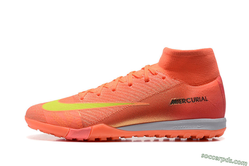 Nike Air Zoom Mercurial Superfly 10 Elite TF High-Tops Football Shoes - Red/Yellow/White 2