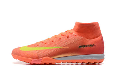 Nike Air Zoom Mercurial Superfly 10 Elite TF High-Tops Football Shoes - Red/Yellow/White