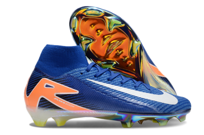 Nike Air Zoom Mercurial Superfly 10 Elite FG High-Tops Football Boots - Blue/White/Orange/Gold
