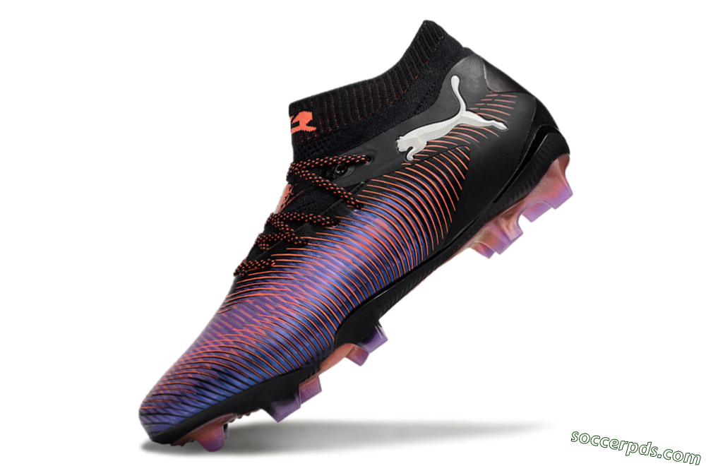 Puma Future 8 Ultimate FG Low-Tops Football Boots - Black/Purple/Red 5