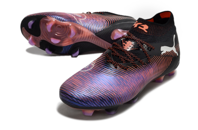 Puma Future 8 Ultimate FG Low-Tops Football Boots - Black/Purple/Red