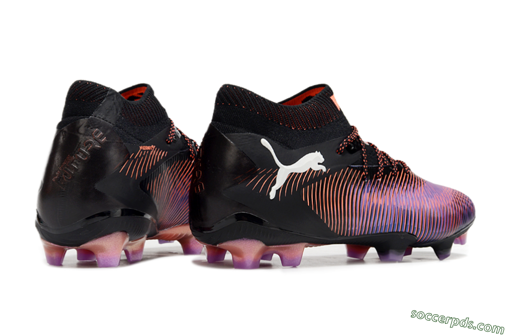 Puma Future 8 Ultimate FG Low-Tops Football Boots - Black/Purple/Red 6