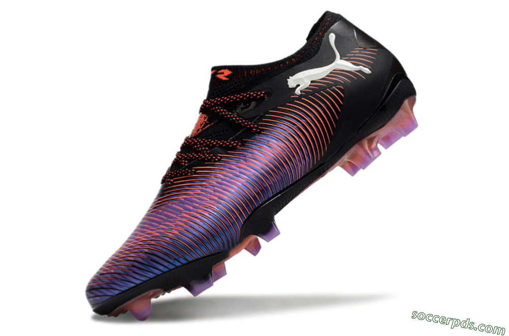 Puma Future 8 Ultimate FG Low-Tops Football Boots - Black/Purple/Red 5