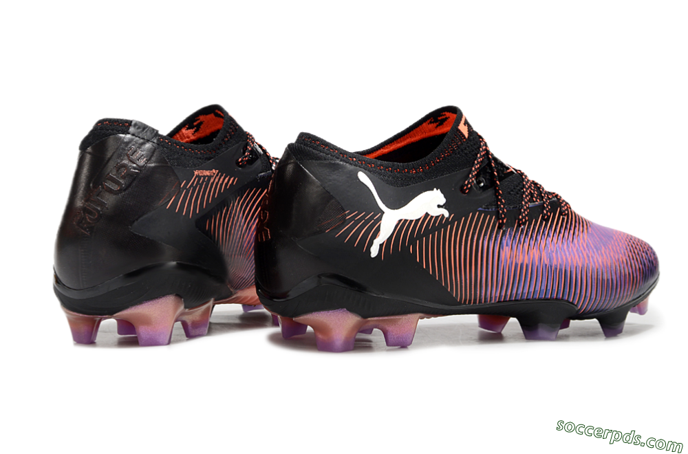 Puma Future 8 Ultimate FG Low-Tops Football Boots - Black/Purple/Red 6