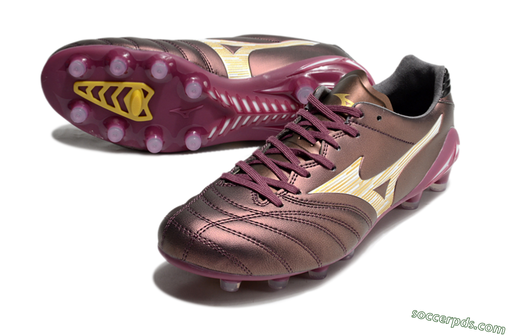 Mizuno Morelia Neo 4 FG Low-Tops Football Boots - Red/White/Gold 3
