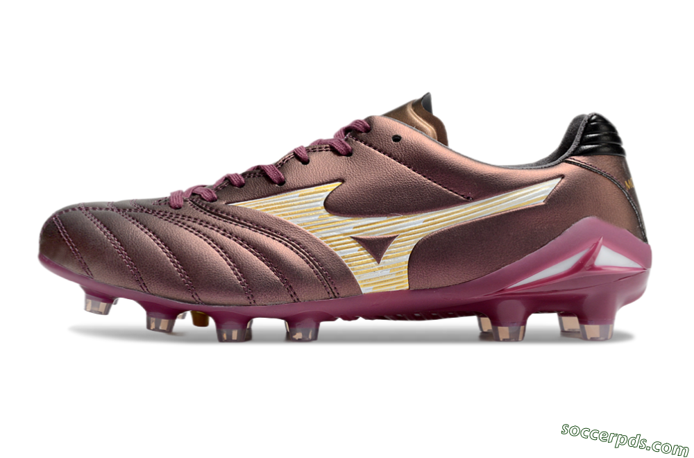 Mizuno Morelia Neo 4 FG Low-Tops Football Boots - Red/White/Gold 2