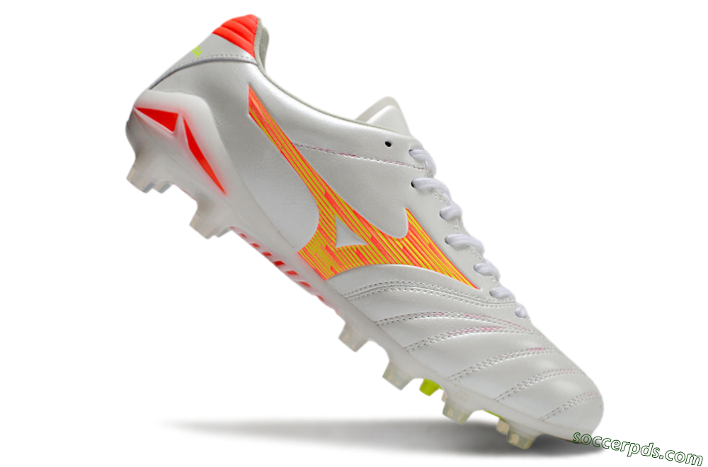 Mizuno Morelia Neo 4 FG Low-Tops Football Boots - White/Red/Yellow 4