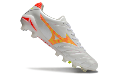 Mizuno Morelia Neo 4 FG Low-Tops Football Boots - White/Red/Yellow