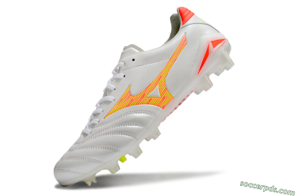 Mizuno Morelia Neo 4 FG Low-Tops Football Boots - White/Red/Yellow 5