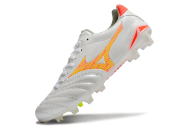 Mizuno Morelia Neo 4 FG Low-Tops Football Boots - White/Red/Yellow