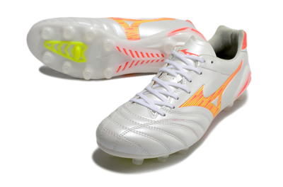 Mizuno Morelia Neo 4 FG Low-Tops Football Boots - White/Red/Yellow