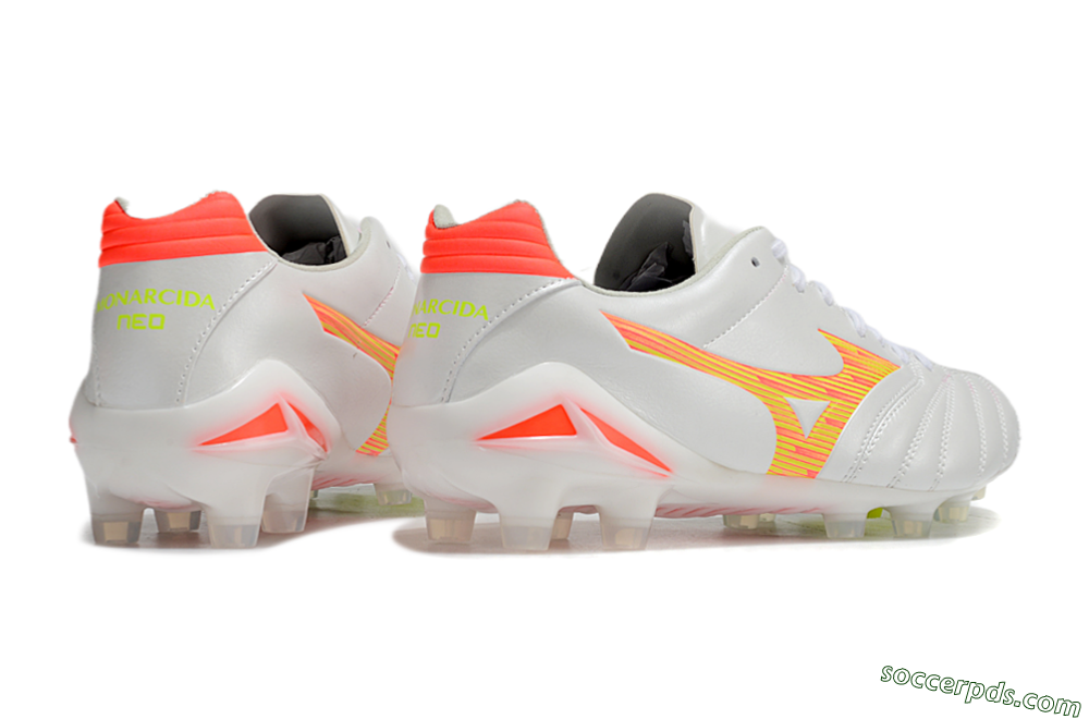 Mizuno Morelia Neo 4 FG Low-Tops Football Boots - White/Red/Yellow 6