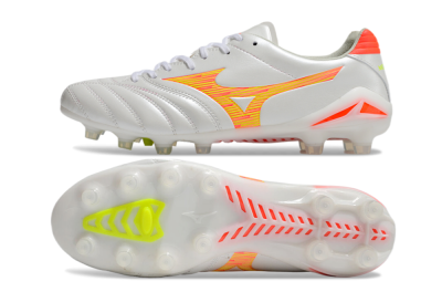 Mizuno Morelia Neo 4 FG Low-Tops Football Boots - White/Red/Yellow