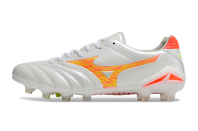 Mizuno Morelia Neo 4 FG Low-Tops Football Boots - White/Red/Yellow