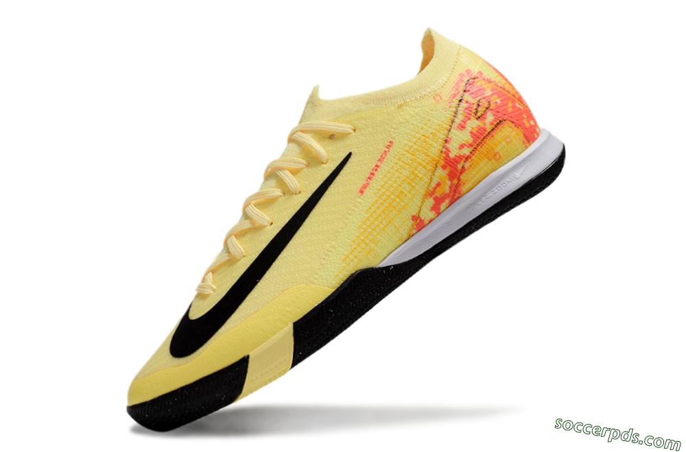 Nike Air Zoom Mercurial Vapor 16 Elite IC Low-Tops Football Shoes - Yellow/Black/Red 5