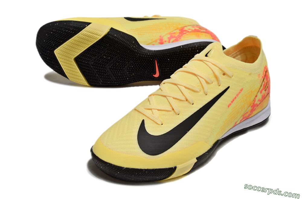 Nike Air Zoom Mercurial Vapor 16 Elite IC Low-Tops Football Shoes - Yellow/Black/Red 3