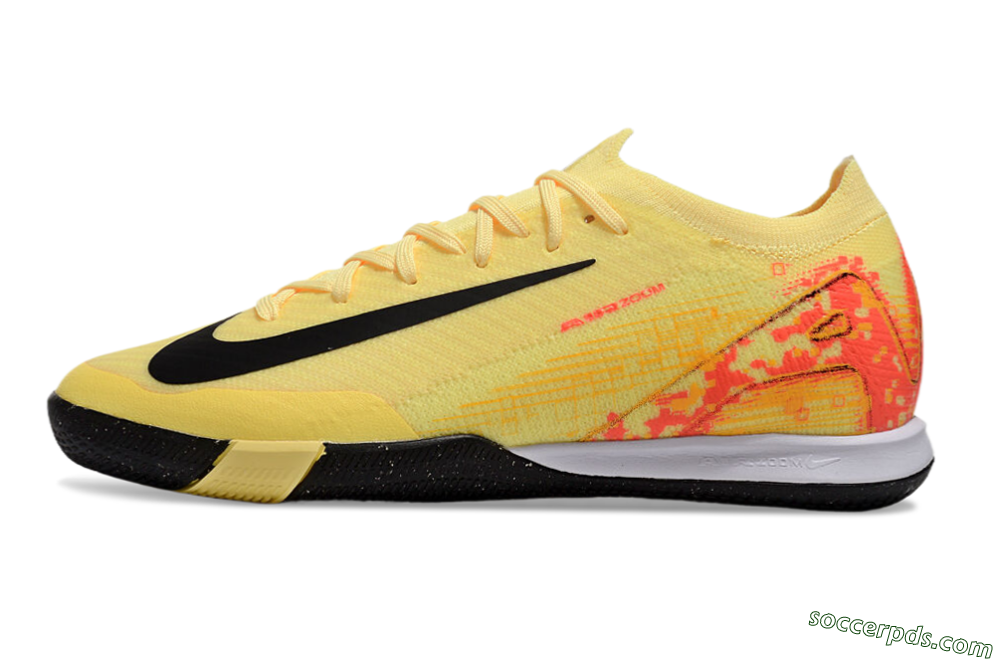 Nike Air Zoom Mercurial Vapor 16 Elite IC Low-Tops Football Shoes - Yellow/Black/Red 2