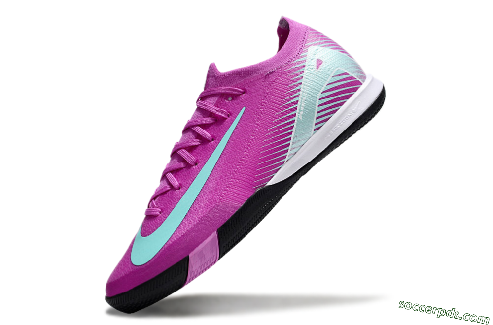 Nike Air Zoom Mercurial Vapor 16 Elite IC Low-Tops Football Shoes - Purple/Jade/White 5